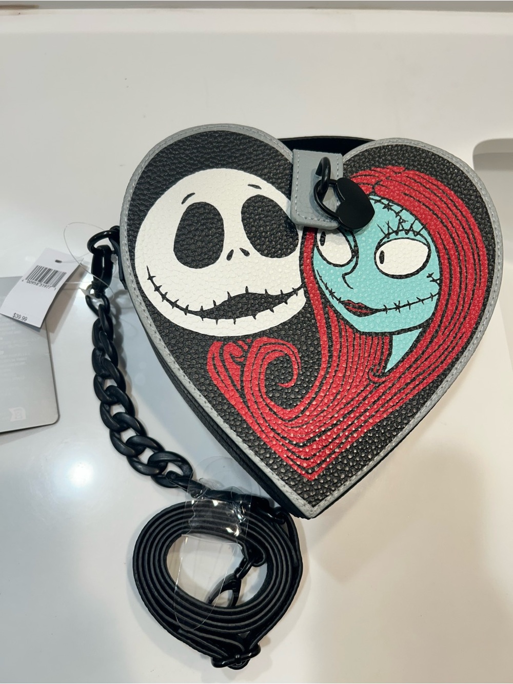 Disney Heart Crossbody Bag in Black, Red, Teal